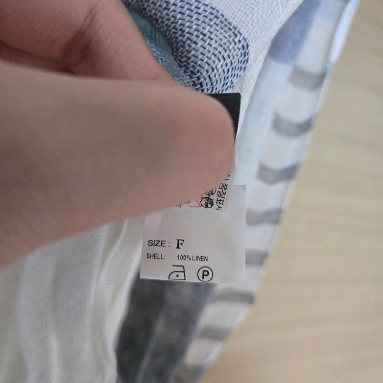 빈폴레이디스 린넨 배색 스트라이프 머플러 이미지