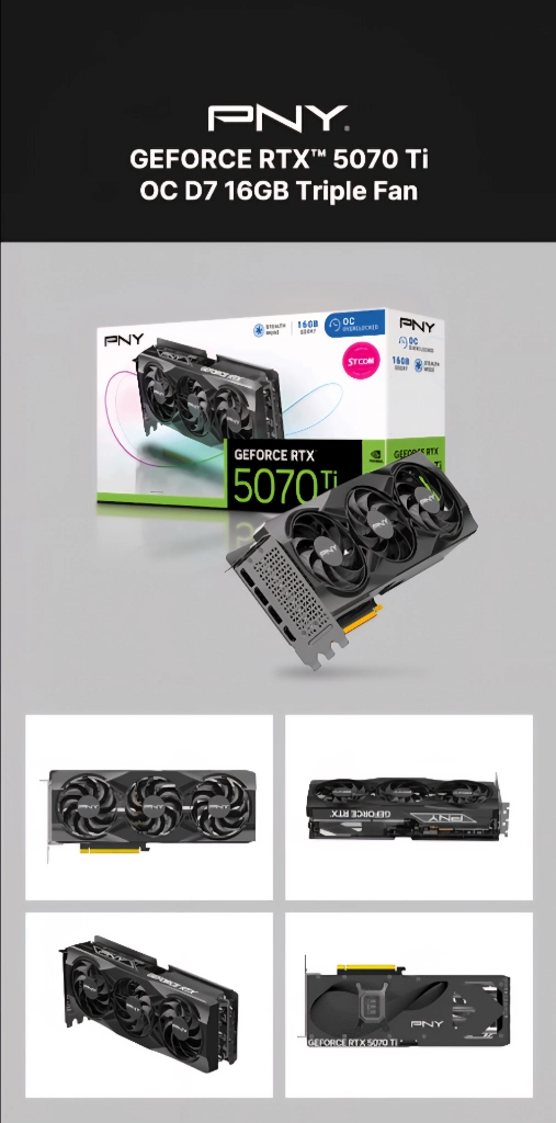 (미개봉) PNY 지포스 RTX 5070 Ti OC D7 16GB 팝니다 이미지
