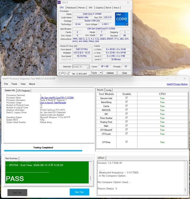 보증O,작동영상O) i7 13700K + 기가바이트 B760M Aorus Elite AX(WIFI,블루투스) 이미지
