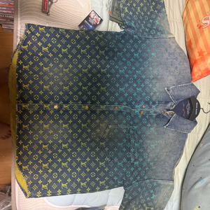 [4L/3XL] 루이비통 레인보우 모노그램 데님 반팔 셔츠 이미지