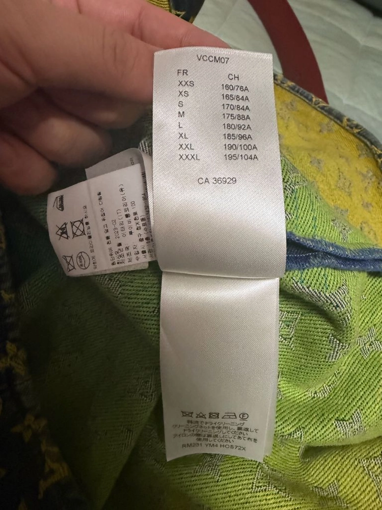 [4L/3XL] 루이비통 레인보우 모노그램 데님 반팔 셔츠 이미지