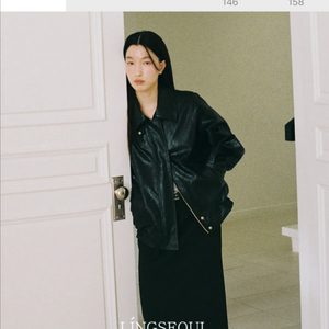 링서울 오버핏 레더 자켓 over fit leather blouson jacket-black 이미지