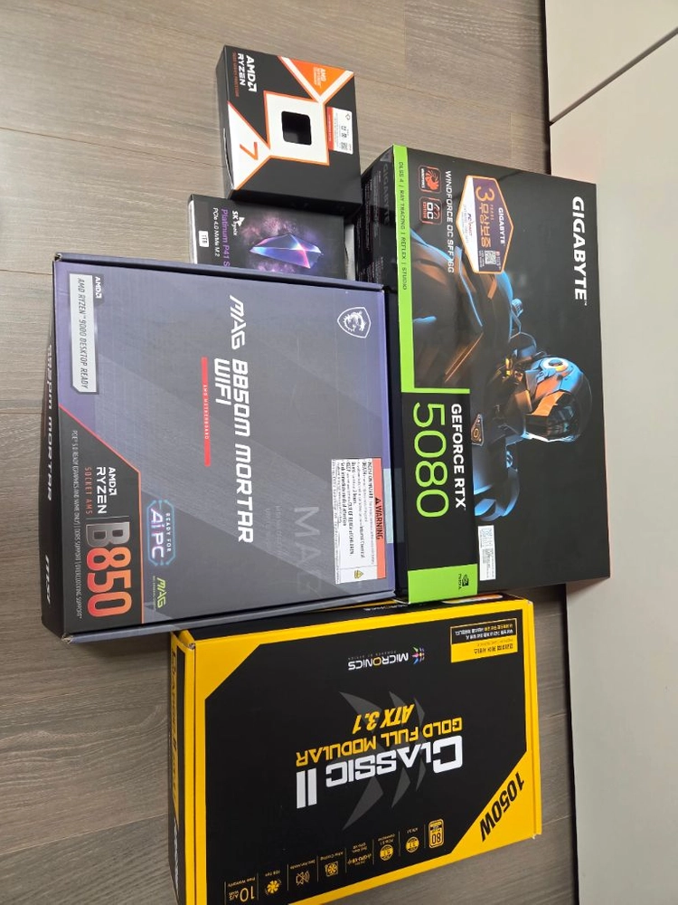 9800x3d, b850m wifi, rtx 5080 초고사양 본체 이미지