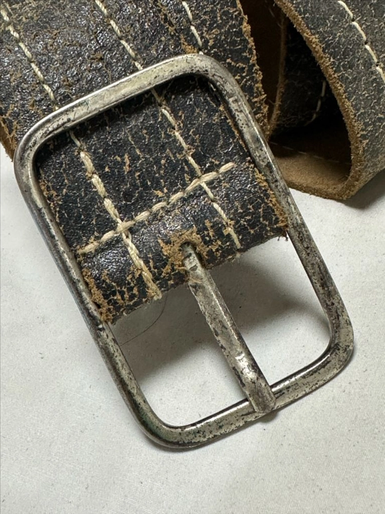 BURTON 영국산 빈티지 크랙 가죽 벨트 이미지