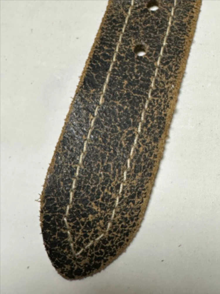 BURTON 영국산 빈티지 크랙 가죽 벨트 이미지