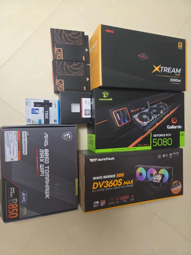 9800x3d, b850 wifi, rtx 5080 갈라도 본체 이미지