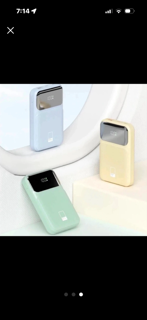 팬톤 PD 22.5W 초고속충전 대용량 케이블 일체형 미러 보조배터리 10000mAh 이미지