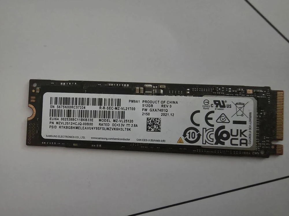 삼성 pm9a1 512gb SSD 이미지