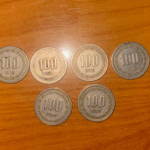 100원 1972년, 1973년, 1974년, 1975년, 1979년 이미지