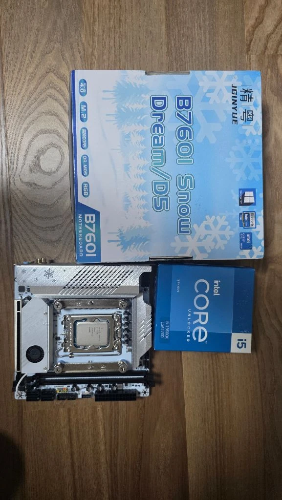 인탤 I5 13600k + jginyue B760I itx메인보드 같이팝니다. 이미지