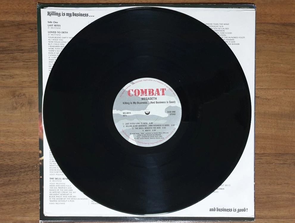 메가데스 Megadeth 1집 미국초반 LP 이미지