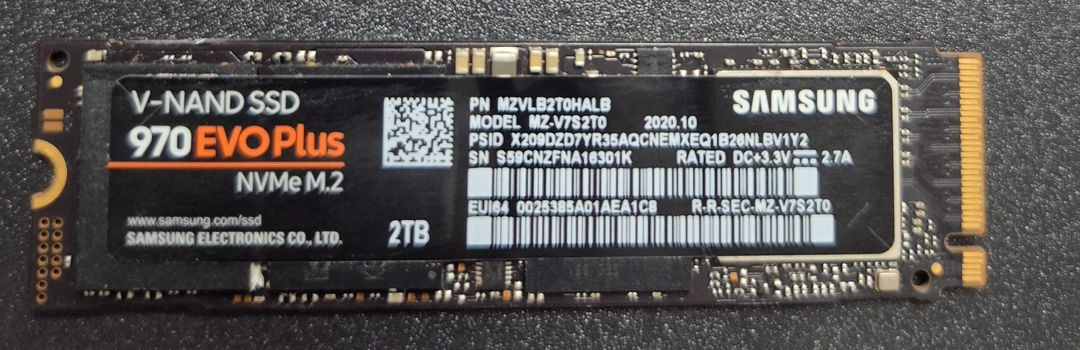 삼성전자 970 EVO PLUS 2TB SSD 판매합니다 이미지