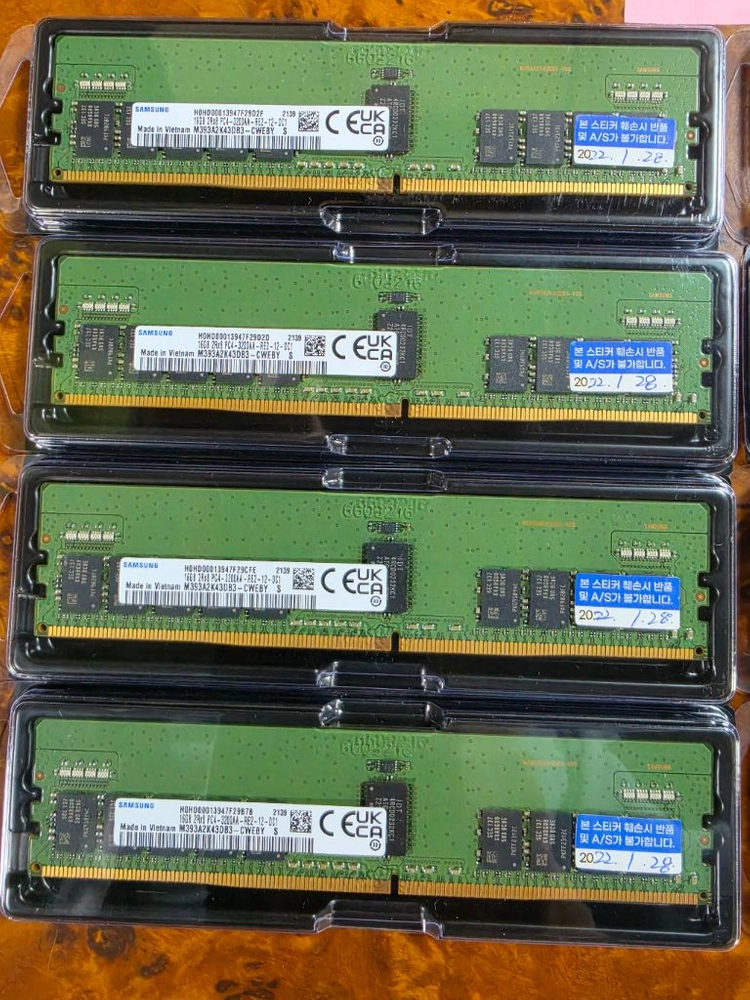 DDR4 서버용 ECC 램 16GB 3200MHz 2개 세트 이미지
