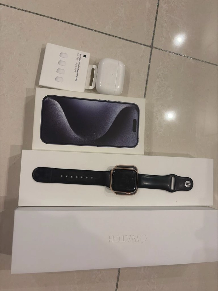 급처) 아이폰15프로 128GB + 애플워치4 +에어팟프로23세트 판매합니다!! 이미지