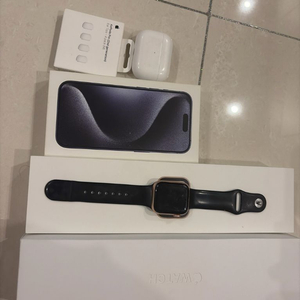 급처) 아이폰15프로 128GB + 애플워치4 +에어팟프로23세트 판매합니다!! 이미지