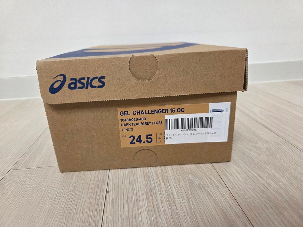 아식스 젤-챌린저 15 OC 발편한 쿠션 경량 테니스화 245mm 틸블루 이미지