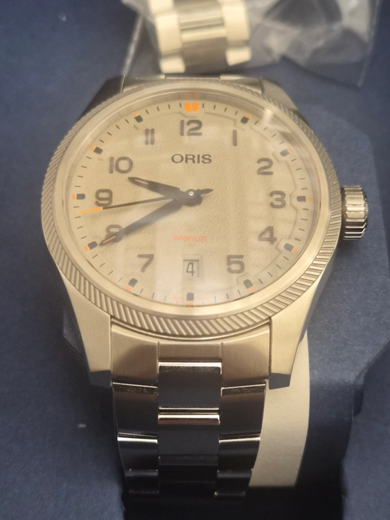 오리스 프로파일럿 데이트 41mm 2025년 12월 스탬핑 (210만) - 안심되는 중고거래