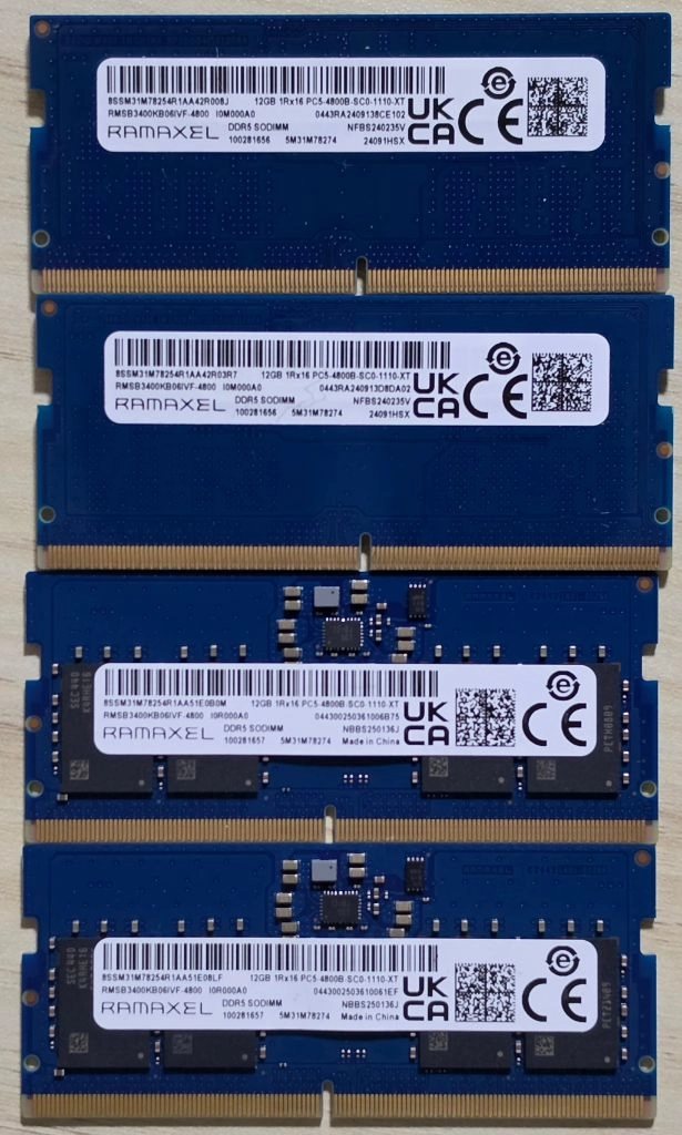 (불량)DDR5 노트북 메모리 12gb ramaxel 삼성 칩셋 - 안심되는 중고거래