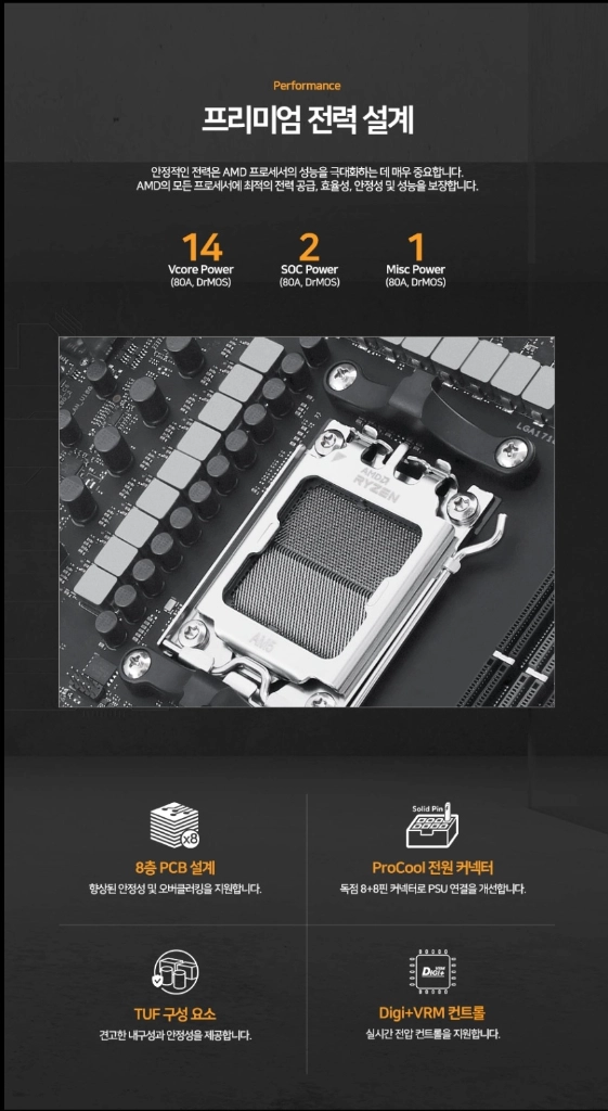 (미개봉)아수스 TUF Gaming B850M WIFI 이미지