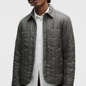 남성 Lululemon 룰루레몬 카키 카라패딩 셔츠 자켓 경량 아우터 S / 캐나다 트레이닝복 데일리웨어 이미지