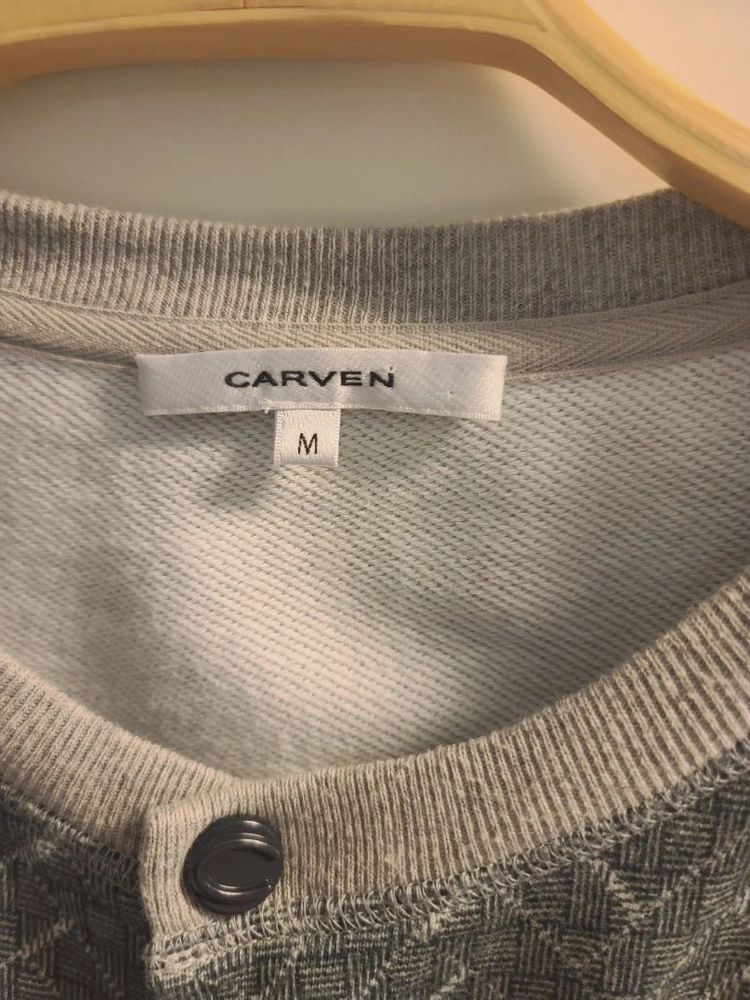 CARVEN 까르뱅 회색 패턴 긴팔 코튼 가디건 블루종 M / 시리즈 스톤아일랜드 노비스 파라점퍼스 비이커 아크네 이미지