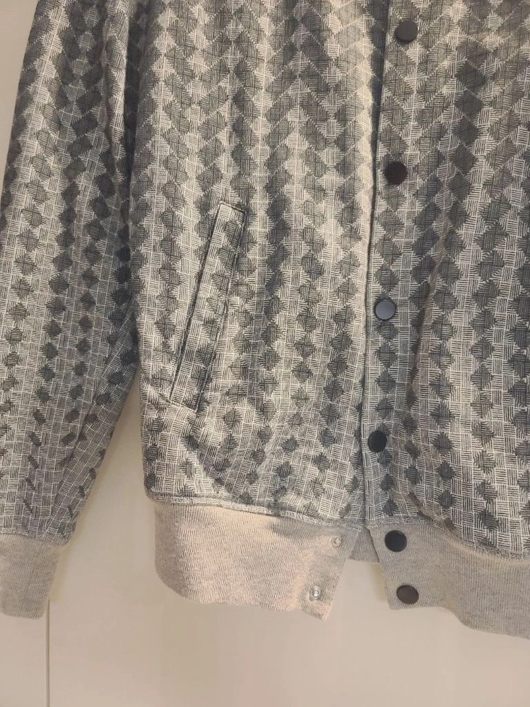CARVEN 까르뱅 회색 패턴 긴팔 코튼 가디건 블루종 M / 시리즈 스톤아일랜드 노비스 파라점퍼스 비이커 아크네 이미지