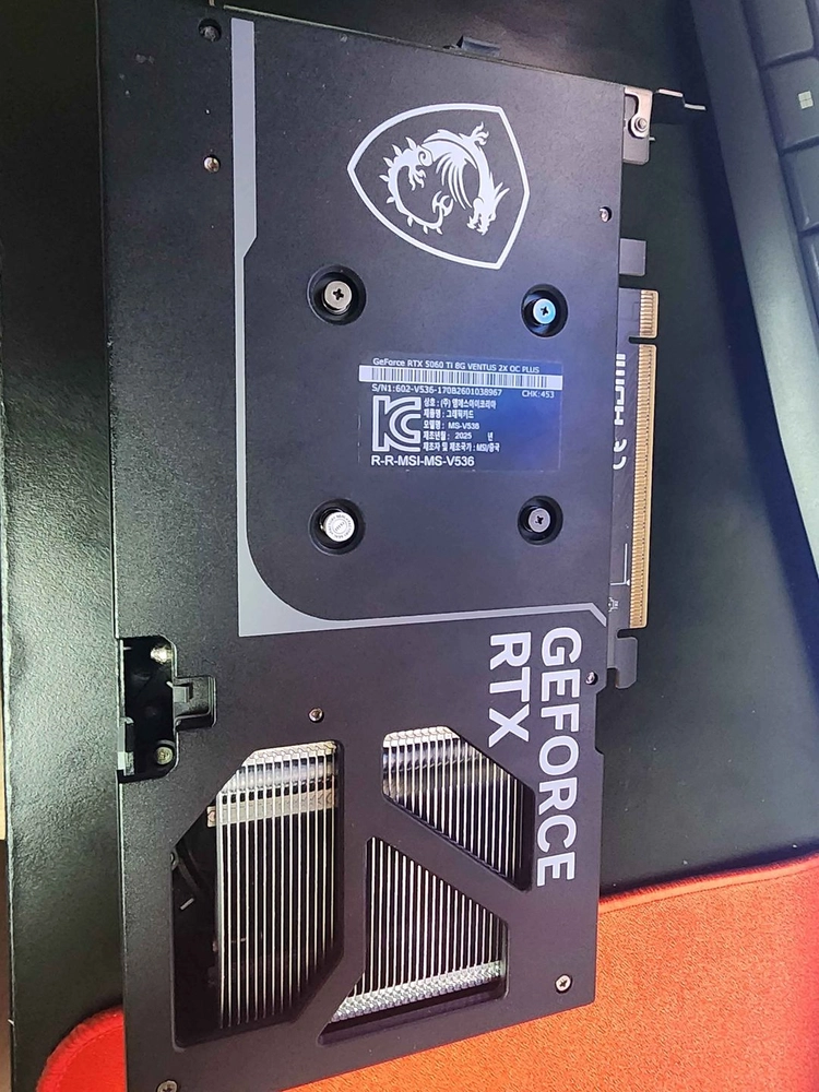 (중고)MSI RTX 5060 Ti 벤투스 2X OC 8GB 그래픽카드 이미지