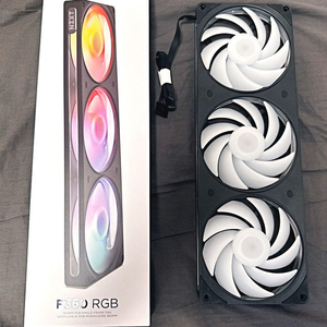 (박풀 신품급) 정발 신형 NZXT F360 RGB V2 블랙 시스템팬 (정방향) 이미지