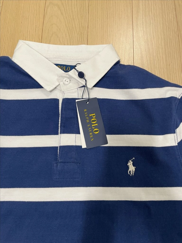[새제품] 폴로 랄프로렌 Ralph Lauren 럭비티 스트라이프티 네이비 L 이미지
