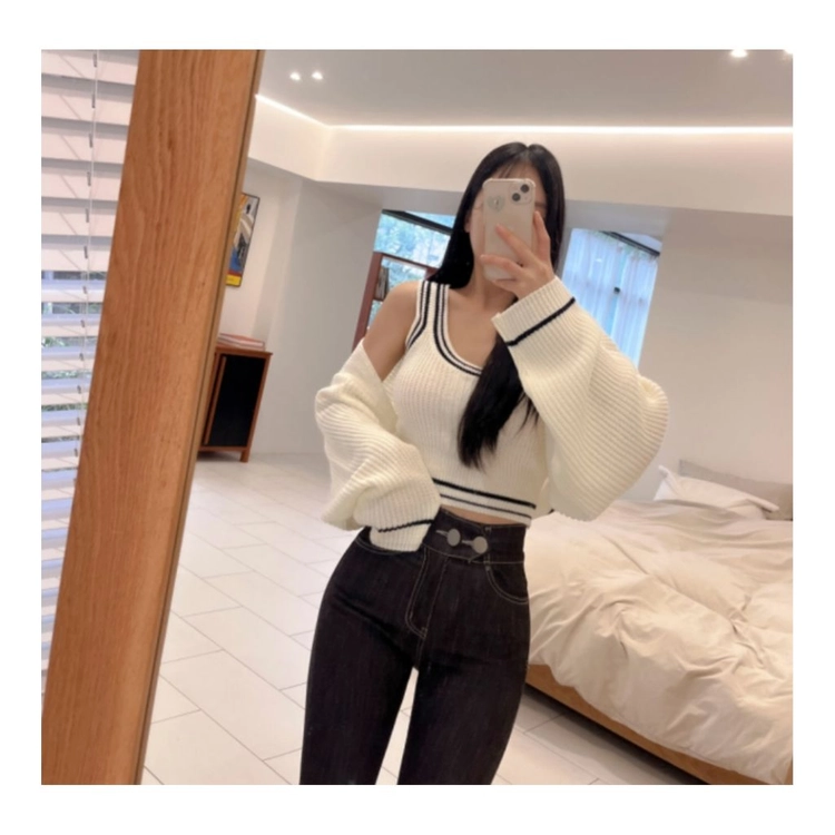 아이보리 볼레로 가디건 세트 (프리사이즈) 이미지