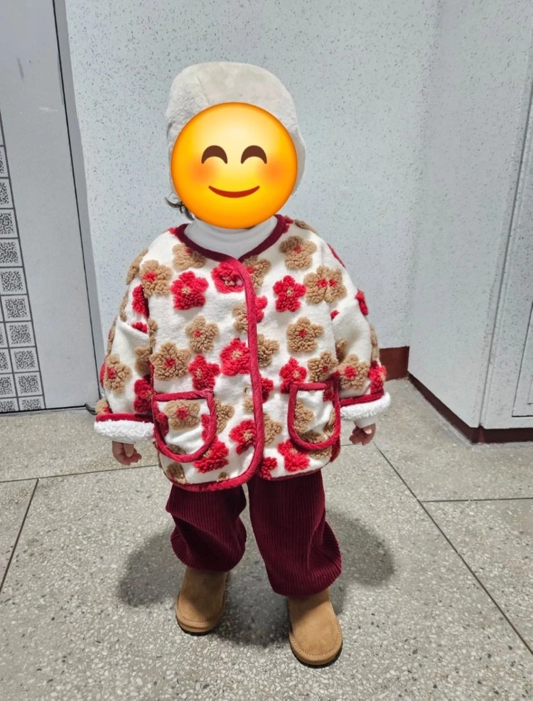 유아 라보니 플라워 양털자켓 이미지