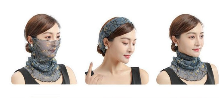 자외선차단 햇빛가리개 스카프(블루) 이미지
