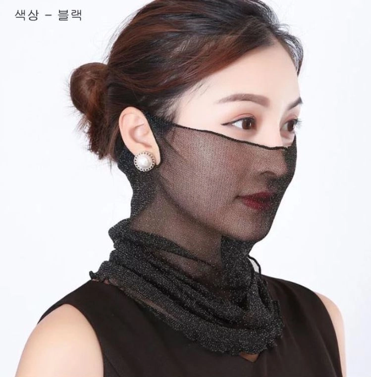 자외선차단 햇빛가리개 스카프(블랙) 이미지