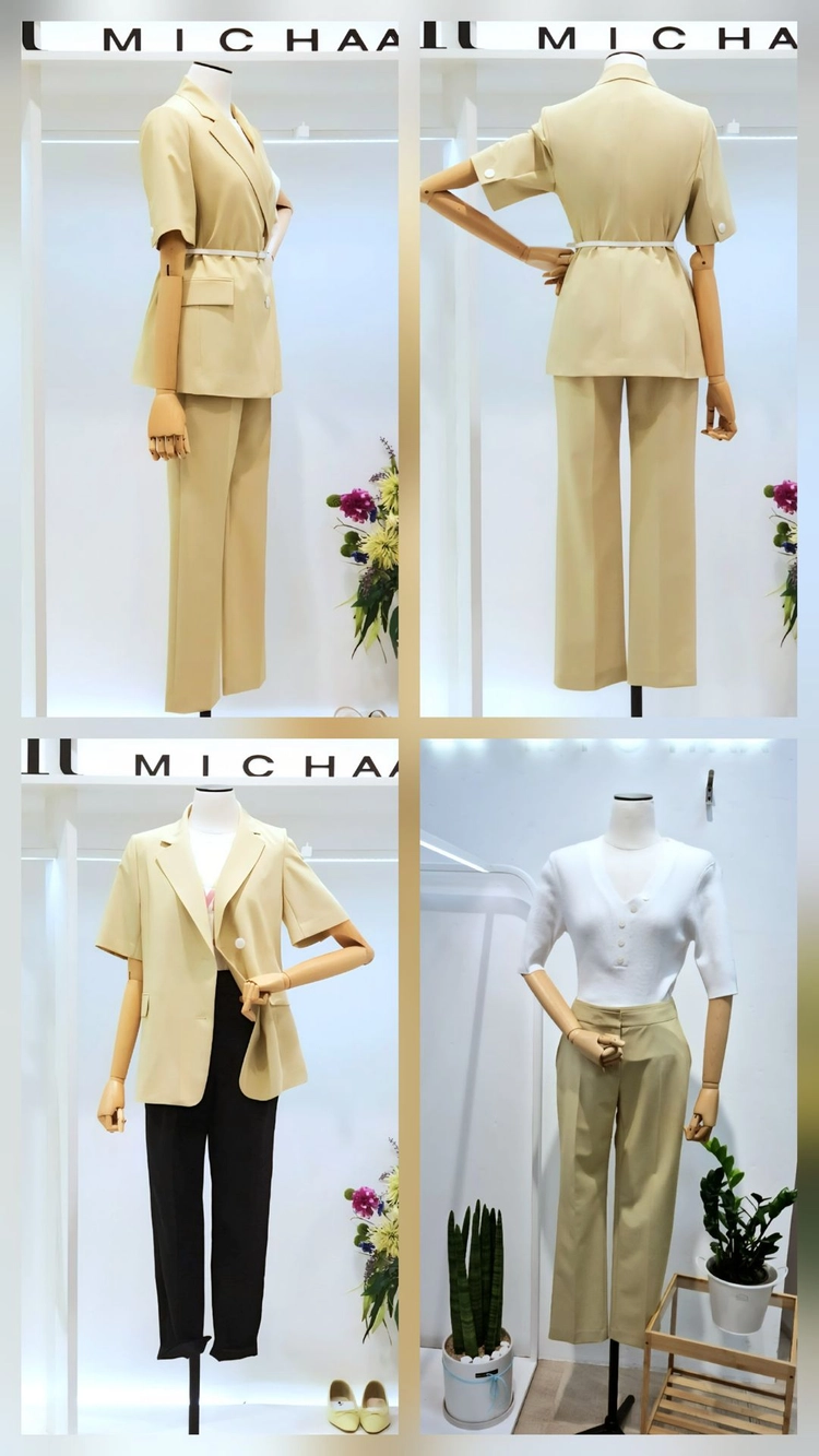 잇미샤 it michaa 하프슬리브 셋업 자켓, 팬츠 55사이즈 이미지