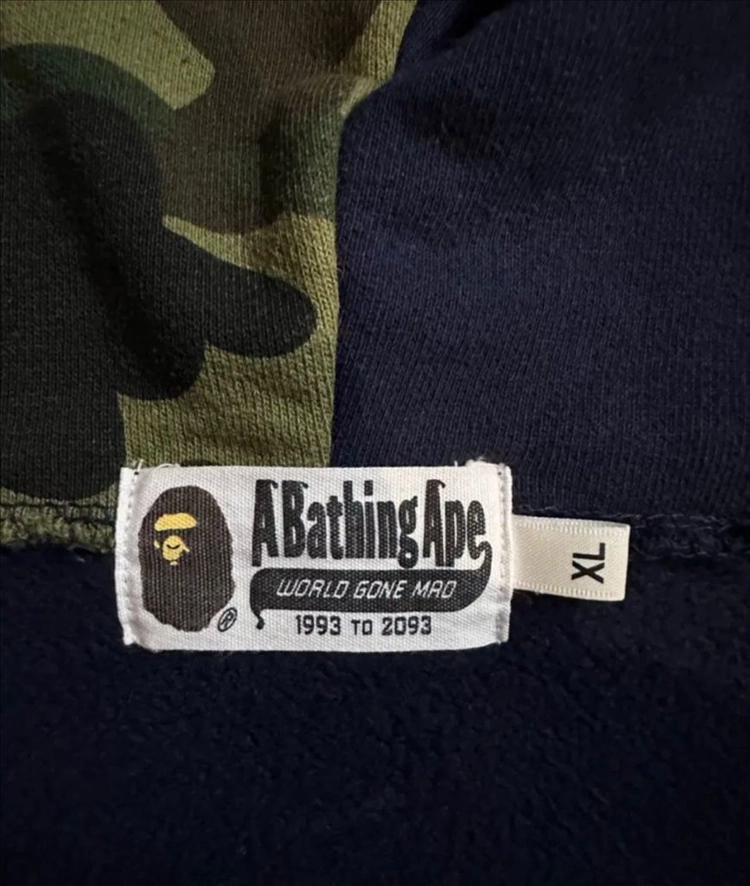 베이프(Bape) 샤크 타이거 크레이지 풀 집업 후드 XL 이미지