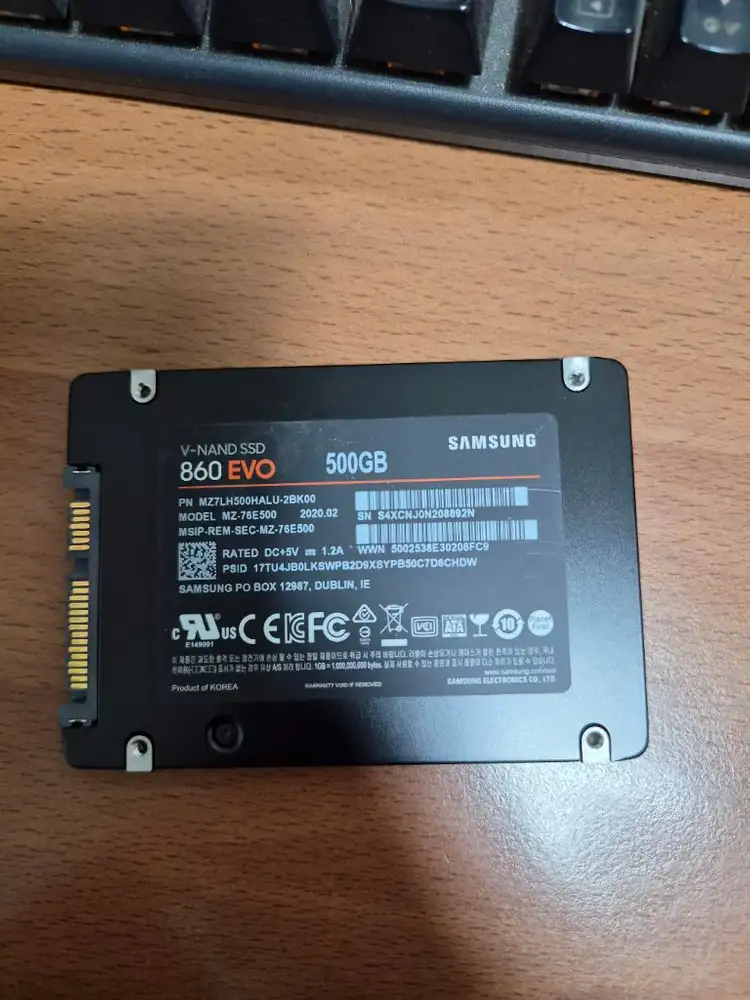 삼성 860evo ssd 500gb 팝니다. 이미지