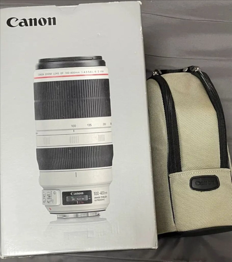 캐논 카메라 백사투 망원렌즈 박스 파우치 포함 EF100-400mm 1:4.5-5.6L IS USM 이미지