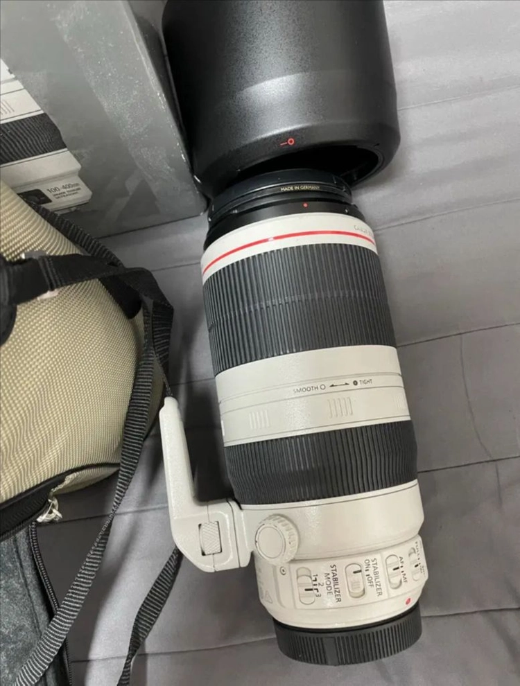 캐논 카메라 백사투 망원렌즈 박스 파우치 포함 EF100-400mm 1:4.5-5.6L IS USM 이미지