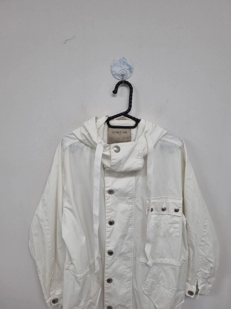 [쟈딕앤볼테르 / ZADIG&VOLTAIRE] 엘리오 스파이크 후디드 사파리 야상 점퍼 (화이트 / S) 이미지