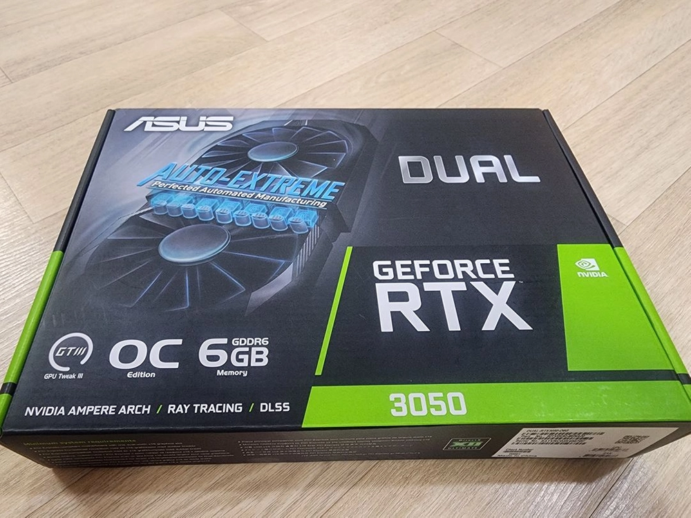에이수스 듀얼 엔비디아 지포스 RTX 3050 6GB 게이밍 그래픽카드 이미지