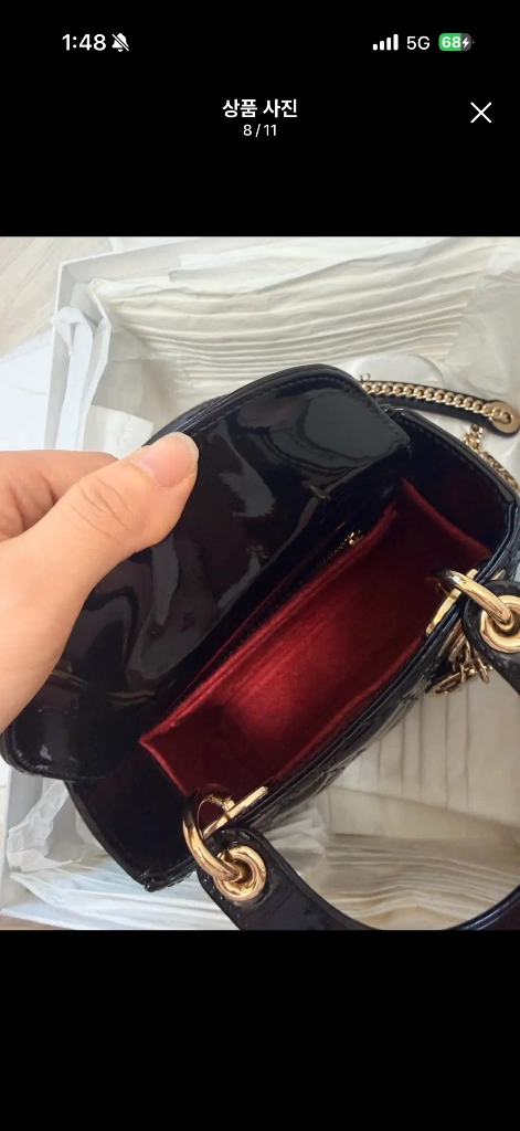 디올 레이디백 미니 페이던트 블랙 이미지