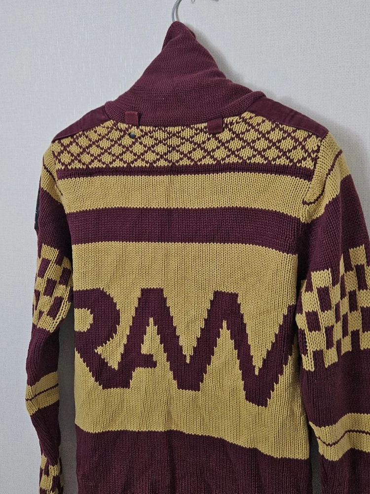 G-STAR RAW 지스타로우 숄카라 가디건 니트 스웨터 오리지널 M 이미지