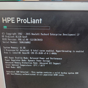 hp서버 하드디스크없는 부팅되는 제품입니다. 이미지
