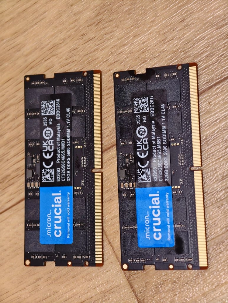 크루셜 DDR5 64GB 32GB 5600 노트북용 이미지