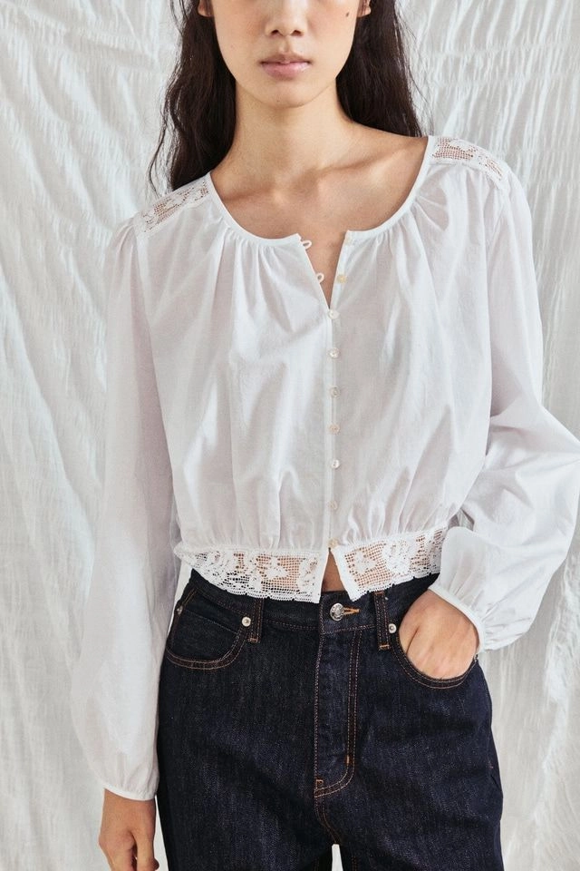 타낫 Poise blouse (ivory) 포이즈 블라우스 새상품 이미지