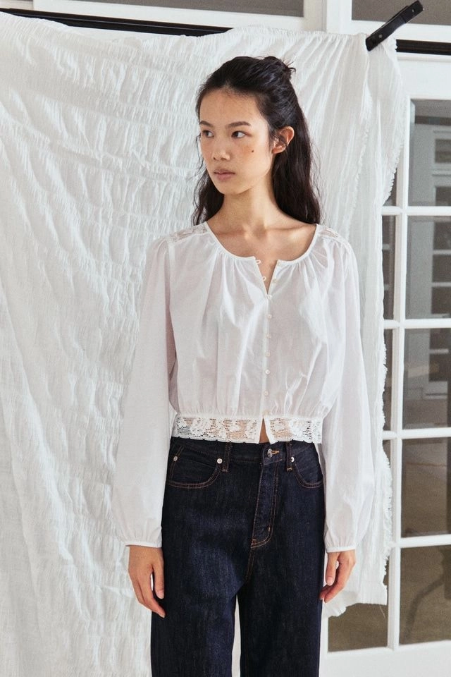 타낫 Poise blouse (ivory) 포이즈 블라우스 새상품 이미지