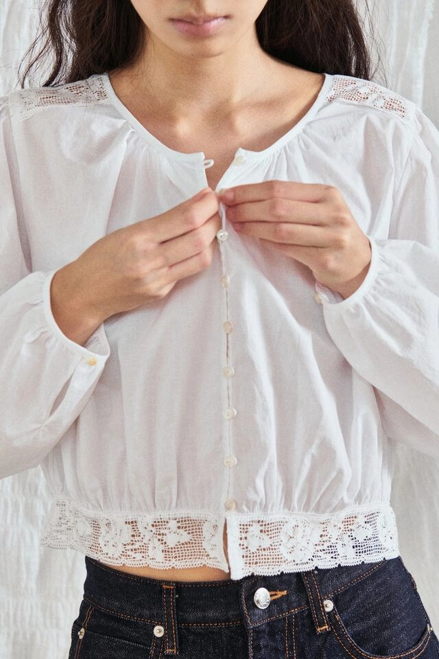타낫 Poise blouse (ivory) 포이즈 블라우스 새상품 이미지