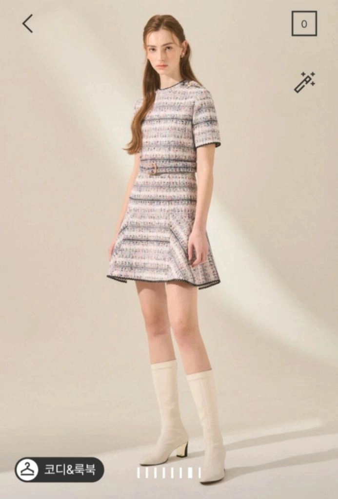 한섬 MINE 마인 트위드 원피스 마쥬 산드로 셀프포트레이트 이자벨마랑 타임 랑방 쟈딕앤볼테르 하객룩 코스 자라 이미지