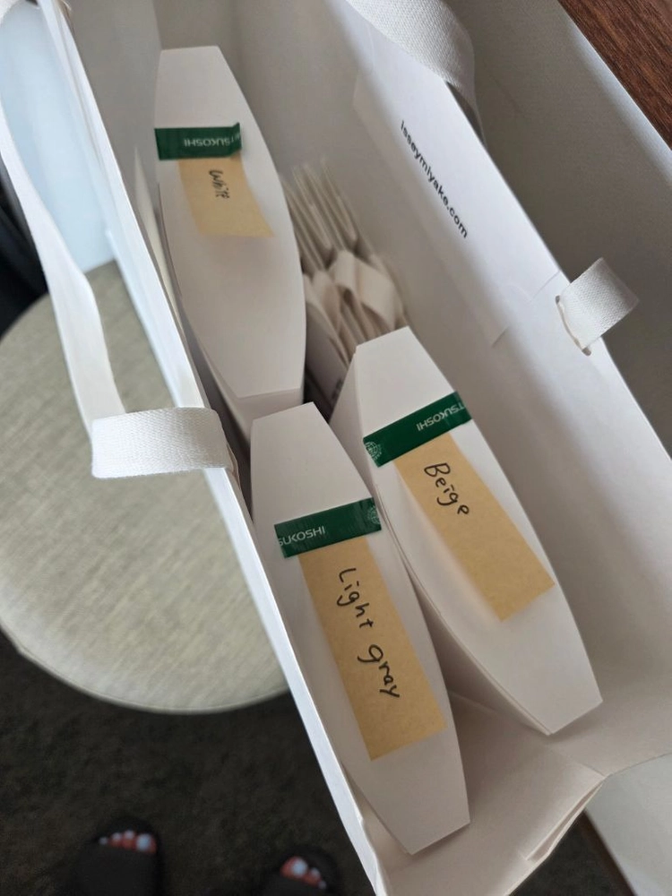 새상품)플리츠플리즈 스카프 베이지 이미지