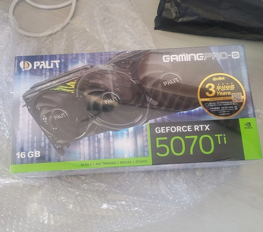 (미개봉) 이엠텍 RTX 5070 Ti GAMINGPRO D7 16GB 이미지